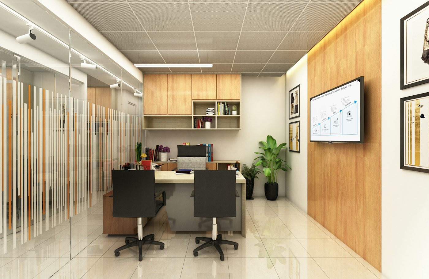 Meridian workstation tables in a modern office